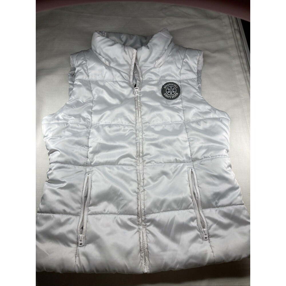 Aeropostale Eighty Seven Women's White Puffer Vest. Size Medium Pre-Owned